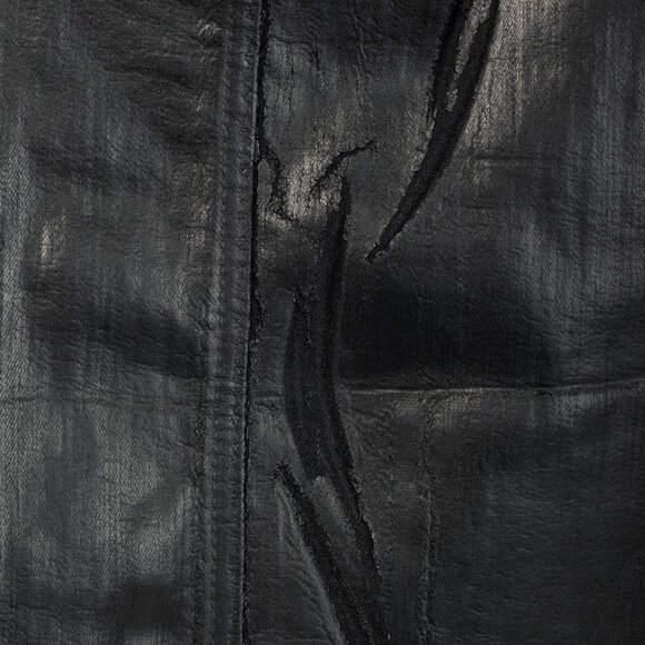 Rick Owens "Luxor" FW/23 Black Coated Strapless Bustier Mini Dress - Picture 7 of 12